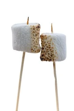 Roasted Marshmallows on a stick Stock Photos