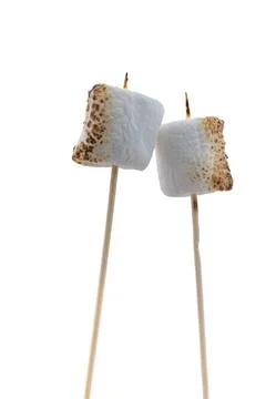 Roasted Marshmallows on a stick Stock Photos