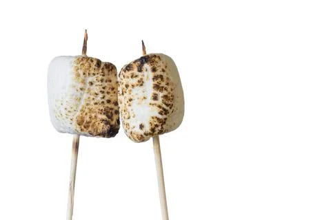 Roasted Marshmallows on a stick Foto stock