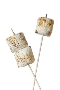 Roasted Marshmallows on a stick Stock Photos