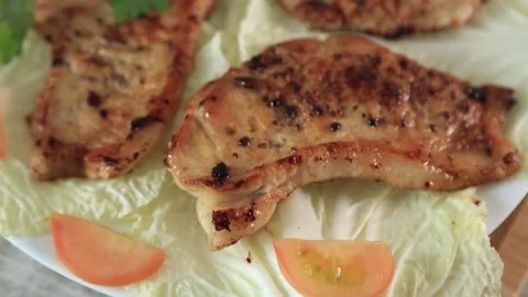 ROASTED MEAT Stock Footage 155653566