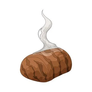 Roasted meat illustration Stock Illustration