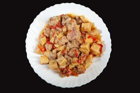 Roasted Meat With Potatoes Stock Photos