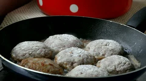 Roasted meatballs Stock Footage 21248973