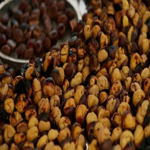 Roasted nuts. Stock Footage 69483399