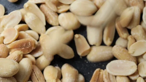 Roasted nuts, roasted peanuts, peanut nuts background Video stock 129093949