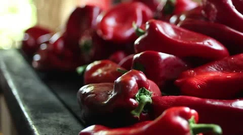 Roasted paprika (pile) _2 Video stock 12247380