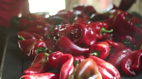 Roasted paprika (pile) Stock Footage 12246249