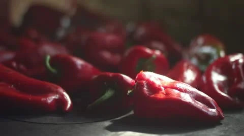Roasted paprika (smoking) _2 Video stock 12243329