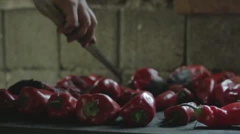 Roasted paprika (turning) Stock-Footage 12247596