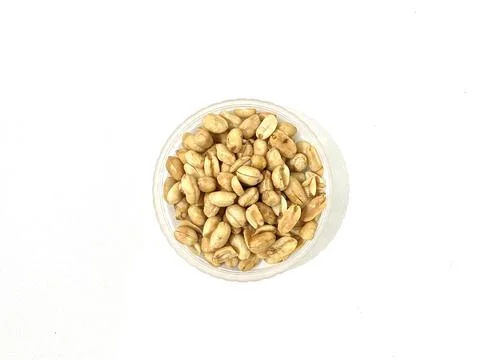 Roasted peanut isolated on white background Stock Photos