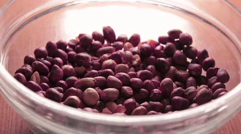 Roasted peanuts in bowl plate Stock Footage 61741541
