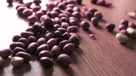 Roasted peanuts in bowl plate Stock Footage 61741601