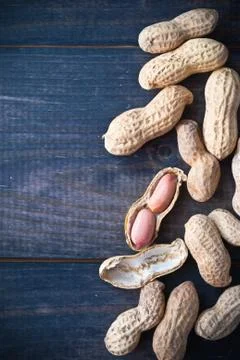 Roasted peanuts frame 库存照片