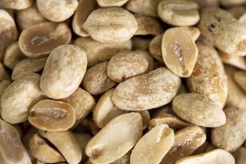 Roasted Peanuts Full Frame Background with Natural Texture Stock Photos