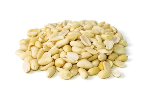 Roasted peanuts snack isolated on a white background. Front views 스톡 사진