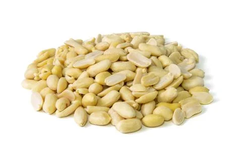 Roasted peanuts snack isolated on a white background. Front views 스톡 사진