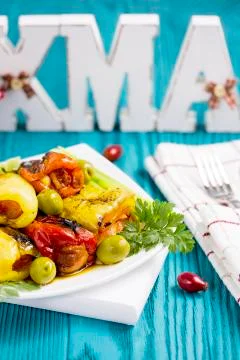 Roasted Peppers with Cheese Stock Photos