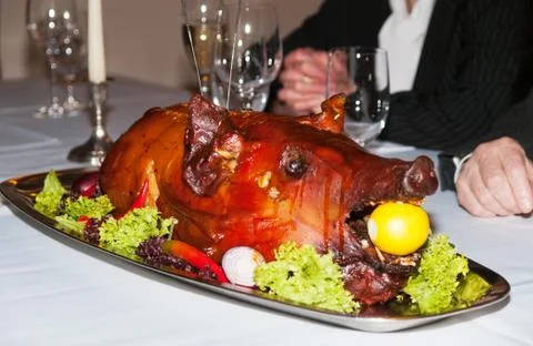 Roasted pigled Stock Photos