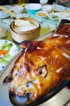 Roasted piglet Stock Photos