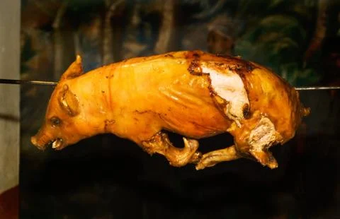 Roasted piglet Stock Photos