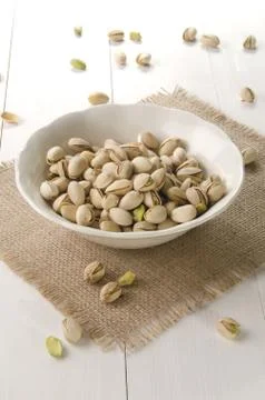 Roasted pistachio nuts in shell Stock Photos