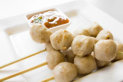 Roasted pork balls Stock Photos