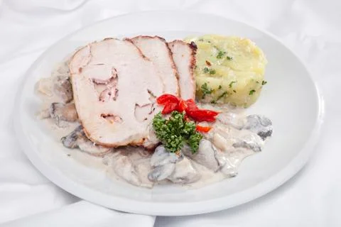 Roasted pork chop Stock Photos