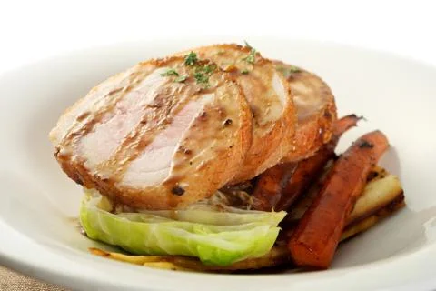 Roasted Pork Dish dinner Stock Photos