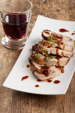 Roasted pork dish Stock Photos