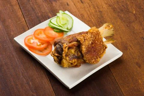 Roasted pork knuckle Stock Photos