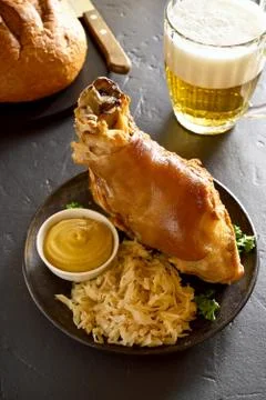 Roasted pork knuckle Foto stock