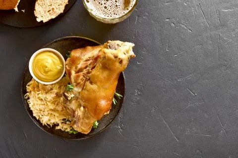 Roasted pork knuckle Stock Photos
