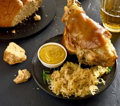 Roasted pork knuckle 写真素材