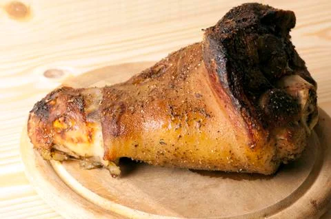 Roasted pork leg (rulka, veprove koleno) Stock Photos