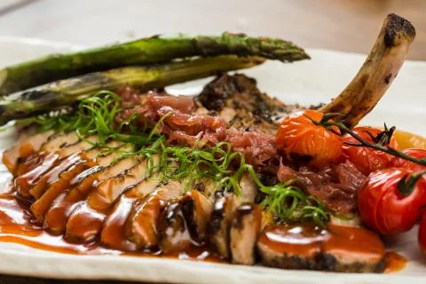 Roasted pork Foto stock