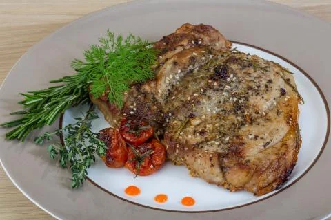 Roasted pork Stock Photos