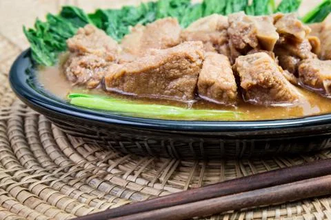 Roasted pork rib Stock Photos