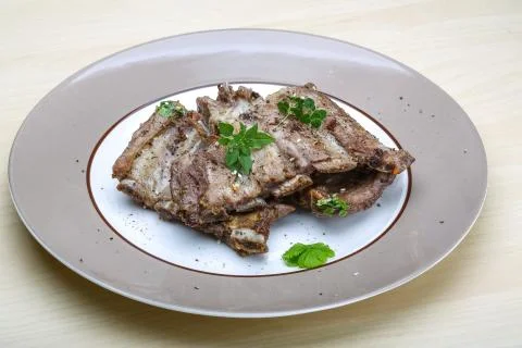 Roasted pork ribs Stock Photos