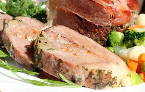 Roasted pork roll Stock Photos