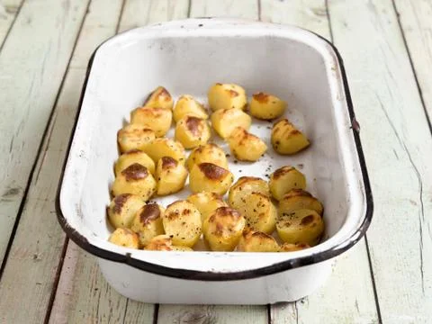 Roasted potatoes Stock Photos