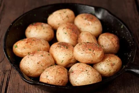 Roasted potatoes Stock Photos