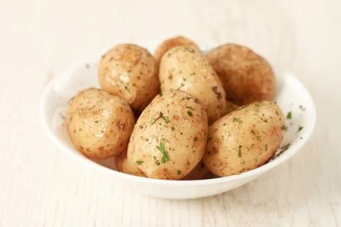 Roasted potatoes Stock Photos