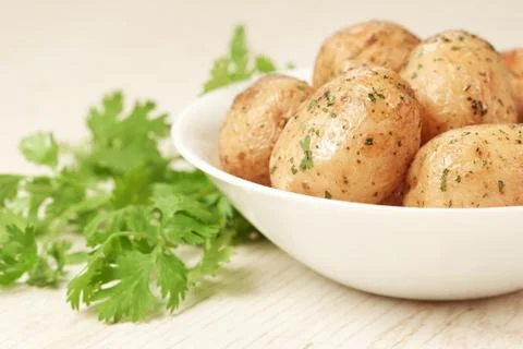 Roasted potatoes Stock Photos
