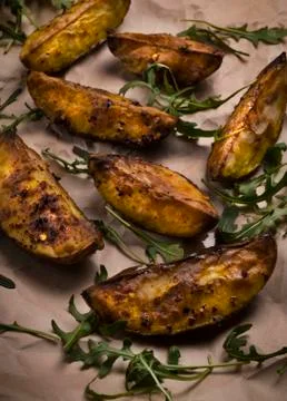 Roasted Potatoes Foto stock