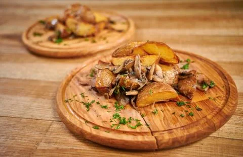 Roasted potatoes Stock Photos