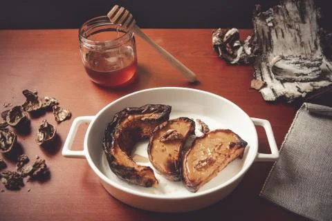 Roasted pumpkin. Stock Photos