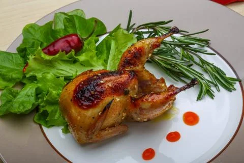 Roasted Quail Stock-Fotos