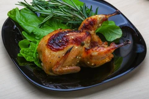 Roasted Quail Stock Photos
