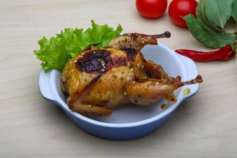 Roasted Quail Stock Photos